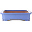 Maceta rectangular para bonsái azul de Seizan (Reihou, Kataoka Katsushi, maestro del horno Seizan) - 505 x 365 x 90 mm