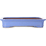 Rectangular blue bonsai pot by Seizan (Reihou, Kataoka Katsushi, master Seizan kiln) - 505 x 365 x 90 mm