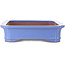 Maceta rectangular para bonsái azul de Seizan (Reihou, Kataoka Katsushi, maestro del horno Seizan) - 505 x 365 x 90 mm