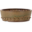 Ronde, ongeglazuurde bonsaipot van Itouen - 308 x 308 x 100 mm