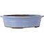 Oval blue bonsai pot by Yamaaki Toshio (third generation) - 500 x 410 x 130 mm