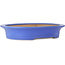 Oval blue bonsai pot by Seizan (Reihou, Kataoka Katsushi, master Seizan kiln) - 565 x 470 x 105 mm