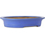 Oval blue bonsai pot by Seizan (Reihou, Kataoka Katsushi, master Seizan kiln) - 565 x 470 x 105 mm