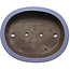 Oval blue bonsai pot by Yamaaki Toshio (third generation) - 500 x 410 x 130 mm