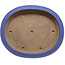 Pot à bonsaï ovale bleu par Seizan (Reihou, Kataoka Katsushi, maître four Seizan) - 565 x 470 x 105 mm