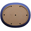 Oval blue bonsai pot by Seizan (Reihou, Kataoka Katsushi, master Seizan kiln) - 565 x 470 x 105 mm