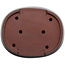 Pot ovale bleu pour bonsaï de Kakuzan - 455 x 355 x 105 mm