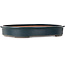 Oval green bonsai pot by Seizan (Reihou, Kataoka Katsushi, master Seizan kiln) - 575 x 435 x 84 mm