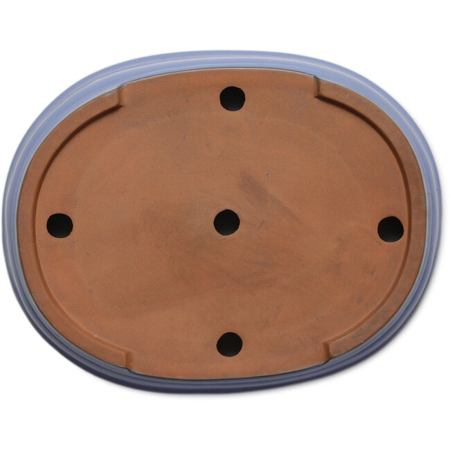 Maceta ovalada azul para bonsái de Itouen - 355 x 275 x 65 mm