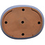 Pot ovale bleu pour bonsaï, par Itouen - 355 x 275 x 65 mm