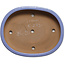 Pot ovale bleu pour bonsaï, par Itouen - 405 x 325 x 80 mm
