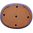 Oval blue bonsai pot by Itouen - 410 x 325 x 85 mm