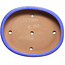 Pot ovale bleu pour bonsaï, par Itouen - 410 x 325 x 85 mm