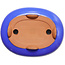 Pot ovale bleu pour bonsaï - 280 x 210 x 70 mm