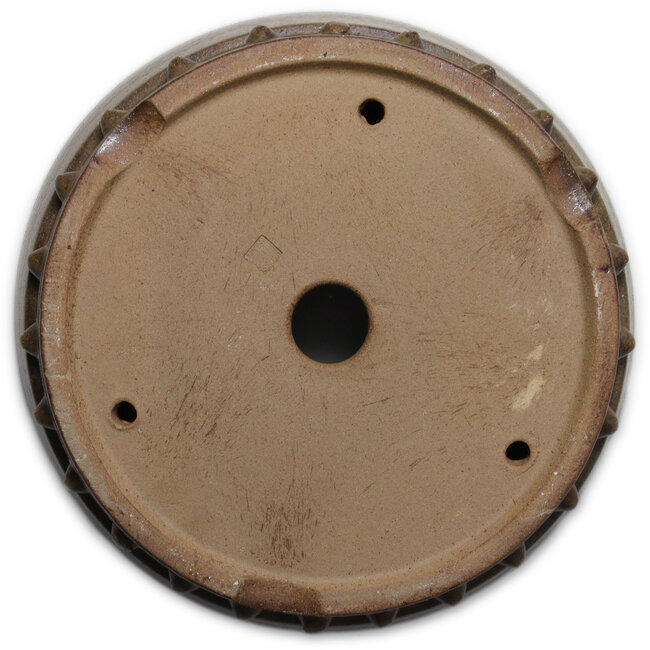 Round unglazed bonsai pot by Itouen - 308 x 308 x 100 mm