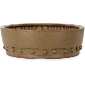 Ito(u)en 308 mm round unglazed bonsai pot by Itouen, Japan