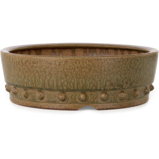 Ito(u)en Pot à bonsaï rond non émaillé de 308 mm, fabriqué par Itouen, Japon.