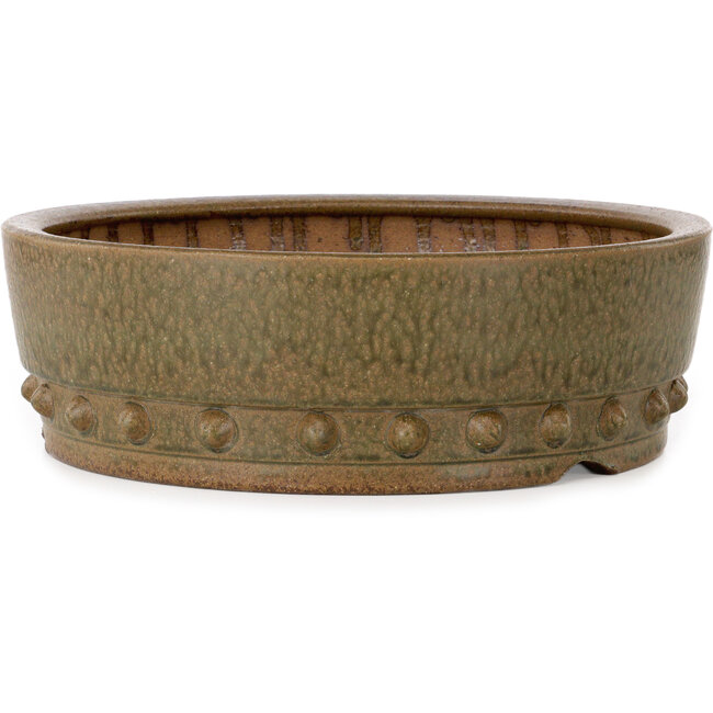 Pot à bonsaï rond non émaillé d'Itouen - 308 x 308 x 100 mm