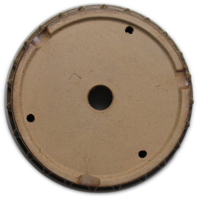 Ronde, ongeglazuurde bonsaipot van Itouen - 308 x 308 x 100 mm