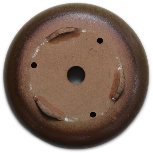 Pot rond vert pour bonsaï, par Itouen - 308 x 308 x 100 mm