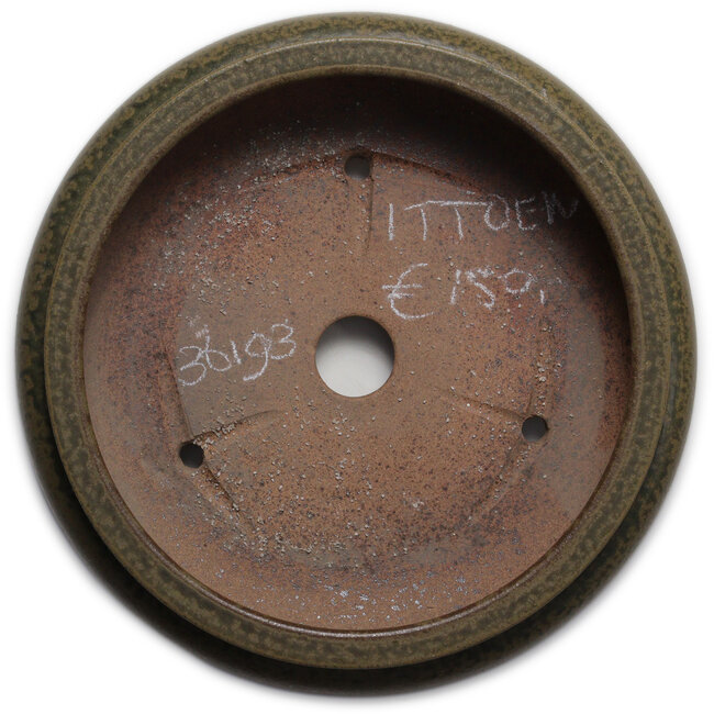 Ronde groene bonsaipot van Itouen - 308 x 308 x 100 mm