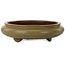 Round green bonsai pot by Itouen - 308 x 308 x 100 mm