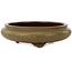 Round green bonsai pot by Itouen - 308 x 308 x 100 mm