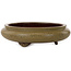 Round green bonsai pot by Itouen - 308 x 308 x 100 mm