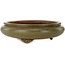 Round green bonsai pot by Itouen - 308 x 308 x 100 mm