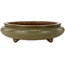 Round green bonsai pot by Itouen - 308 x 308 x 100 mm