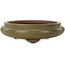 Round green bonsai pot by Itouen - 308 x 308 x 100 mm