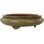 Round green bonsai pot by Itouen - 308 x 308 x 100 mm