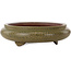 Round green bonsai pot by Itouen - 308 x 308 x 100 mm
