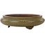 Round green bonsai pot by Itouen - 308 x 308 x 100 mm