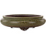 Round green bonsai pot by Itouen - 308 x 308 x 100 mm