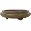 Round green bonsai pot by Itouen - 308 x 308 x 100 mm