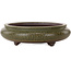Round green bonsai pot by Itouen - 308 x 308 x 100 mm