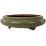 Round green bonsai pot by Itouen - 308 x 308 x 100 mm
