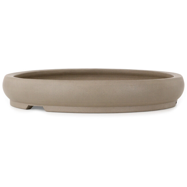 Round unglazed bonsai pot by Itouen - 308 x 308 x 100 mm