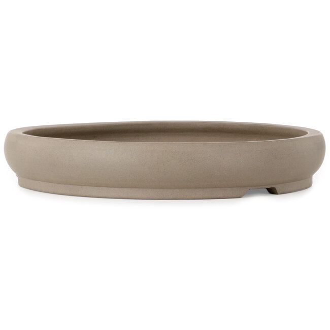 Round unglazed bonsai pot by Itouen - 308 x 308 x 100 mm