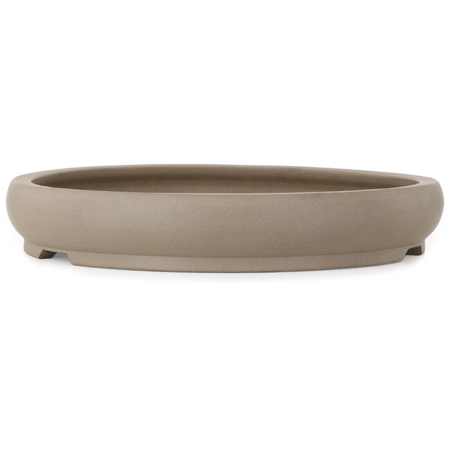 Round unglazed bonsai pot by Itouen - 308 x 308 x 100 mm