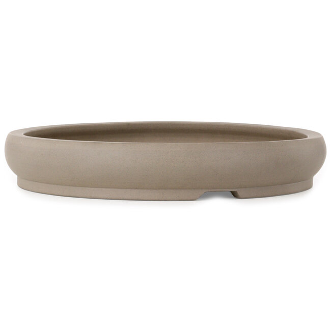 Round unglazed bonsai pot by Itouen - 308 x 308 x 100 mm