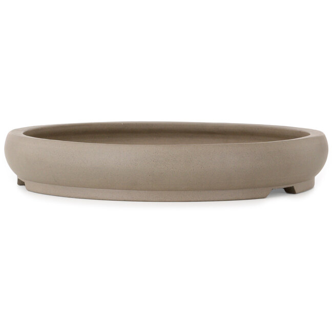 Round unglazed bonsai pot by Itouen - 308 x 308 x 100 mm