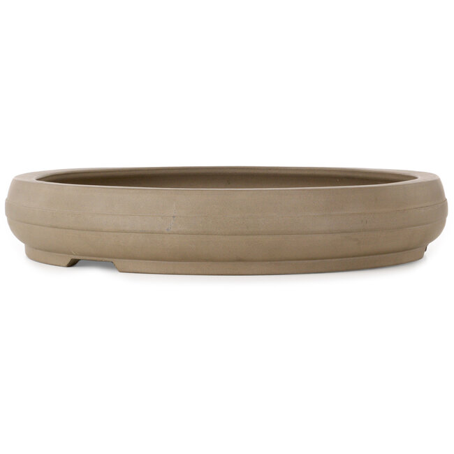 Round unglazed bonsai pot by Itouen - 308 x 308 x 100 mm