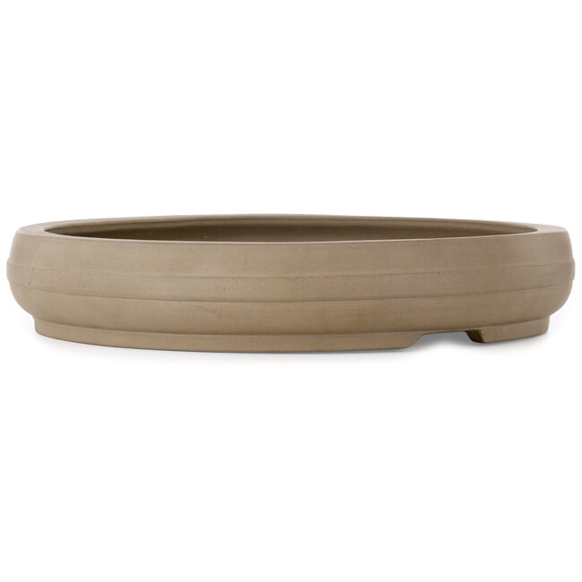 Round unglazed bonsai pot by Itouen - 308 x 308 x 100 mm