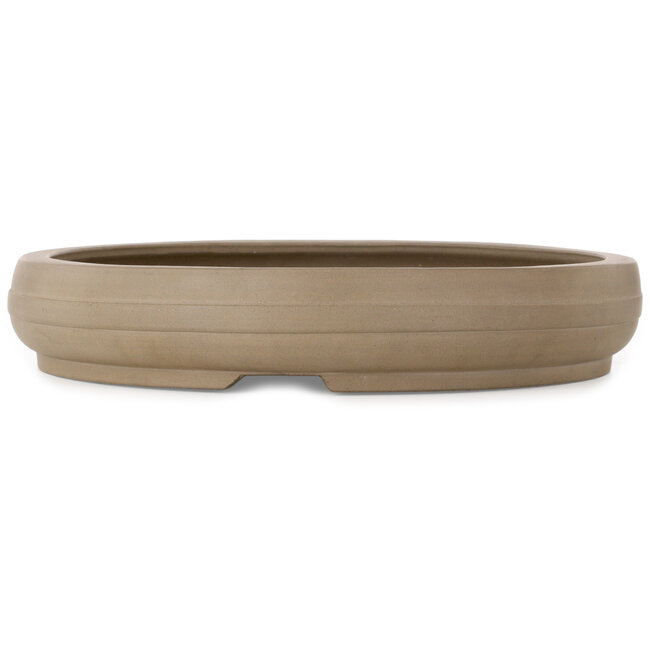 Round unglazed bonsai pot by Itouen - 308 x 308 x 100 mm