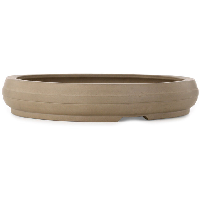 Round unglazed bonsai pot by Itouen - 308 x 308 x 100 mm