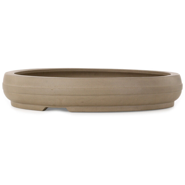 Round unglazed bonsai pot by Itouen - 308 x 308 x 100 mm