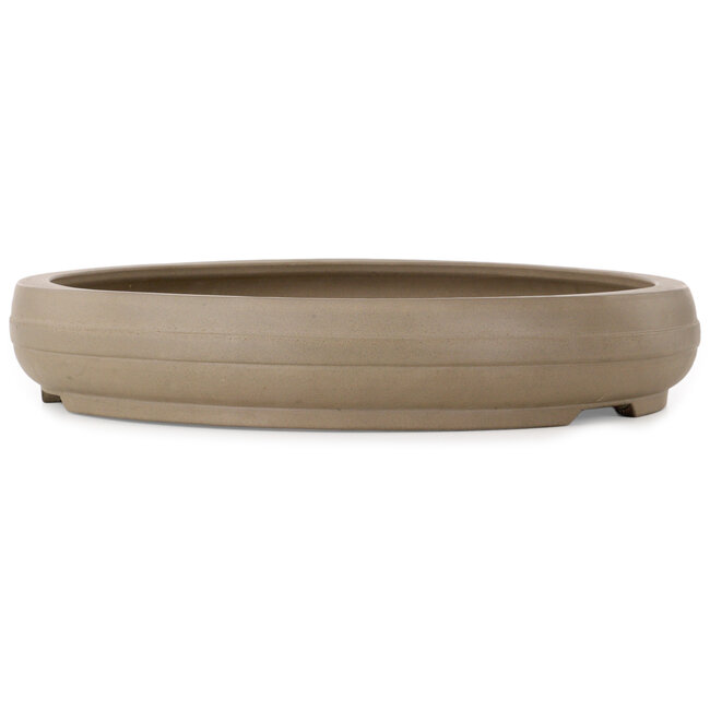 Round unglazed bonsai pot by Itouen - 308 x 308 x 100 mm