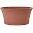 Round unglazed bonsai pot by Shoko - 345 x 345 x 165 mm